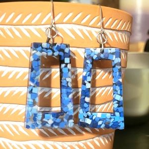 Acrylic resin earrings